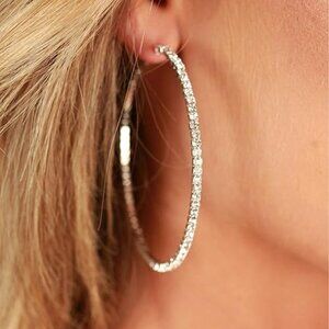 😎 3 for $10 SALE! -RHINESTONE HOOP EARRINGS